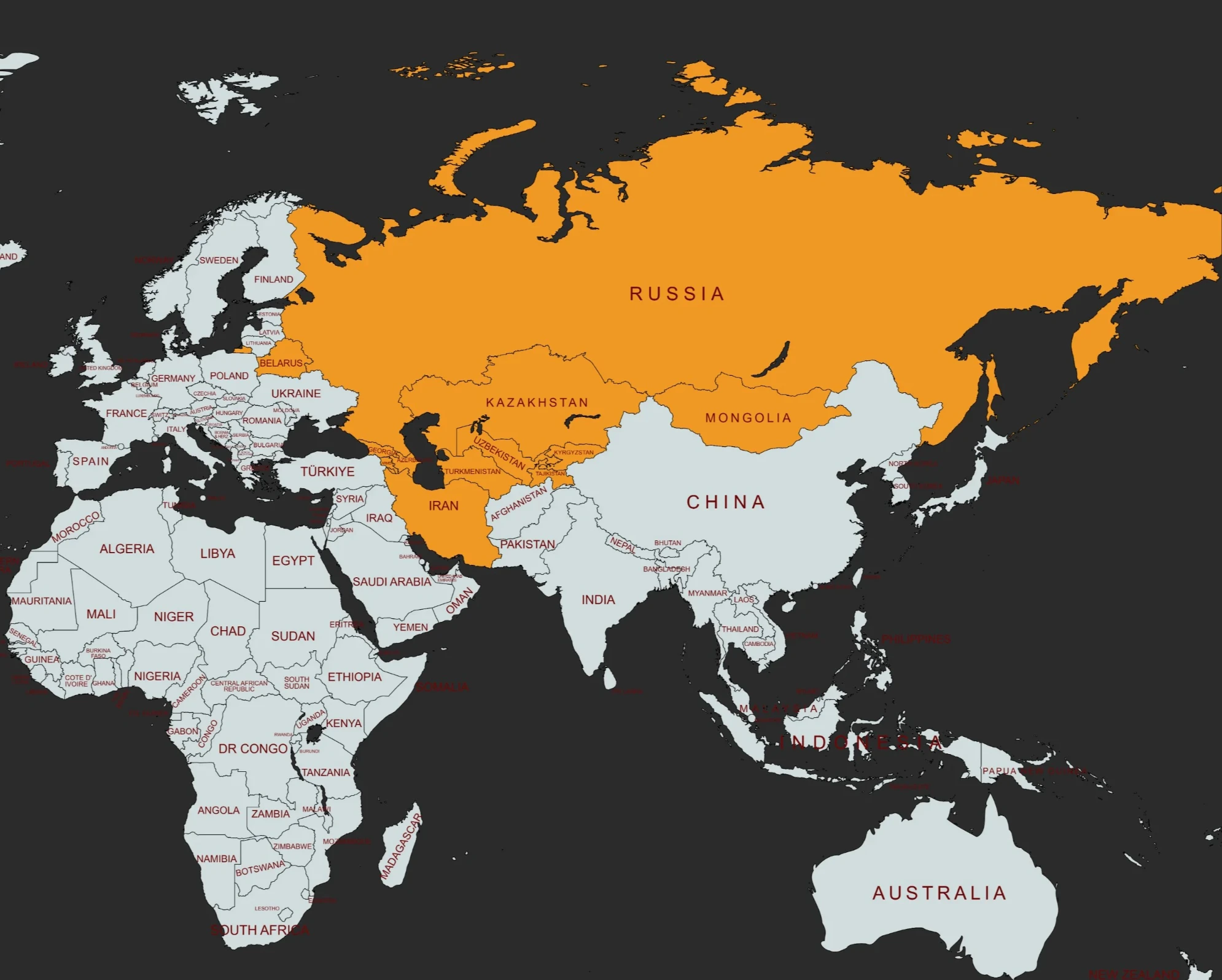 Iran , Russia , CIS , Armenia , Azerbaijan , Belarus